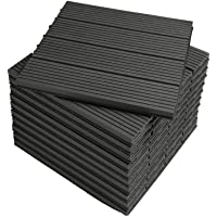 WOLTU Suelo de WPC Set de 11 Baldosas de Madera Exterior para Porche Patios Jardin- 30 x 30 cm Compuesta Azulejos para…